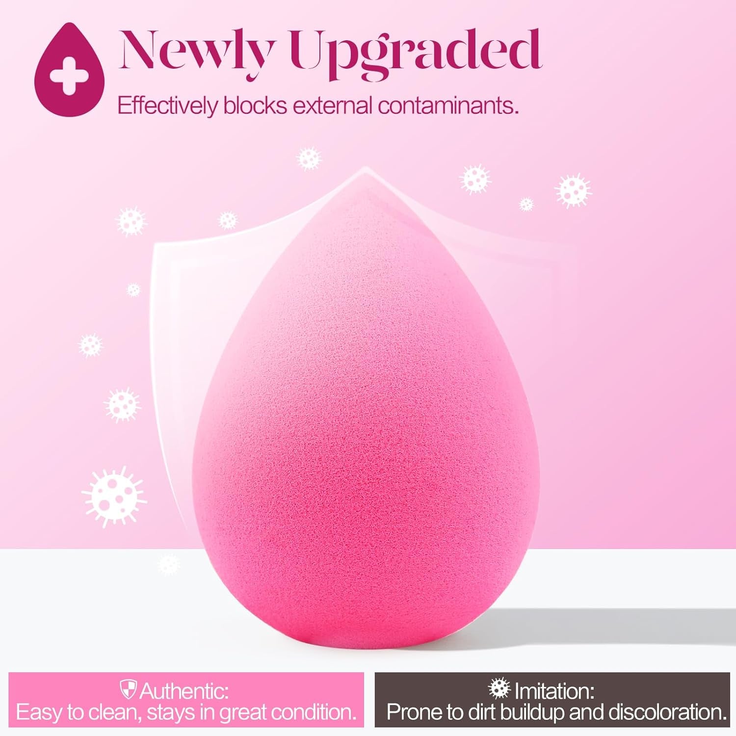 Super Soft Makeup Sponge Set of 6, Makeup Sponges for Foundation, Liquid, Cream and Powder, Pink Beauty Sponge for Blending, 0 Latex Blender, Christmas Stocking Stuffers for Adults